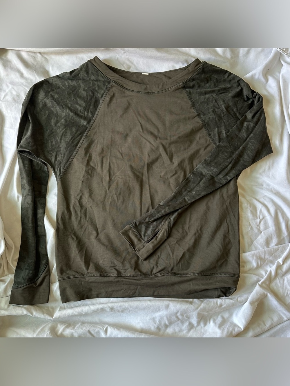 lululemon athletica Olive Green Long Sleeve Top